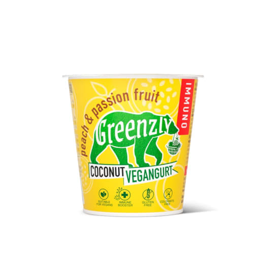 GREENZLY Vegangurt kokosowy o smaku brzoskwinia-marakuja