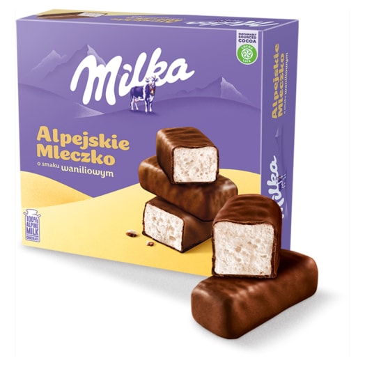 MILKA Alpejskie Mleczko Pianka o smaku waniliowym