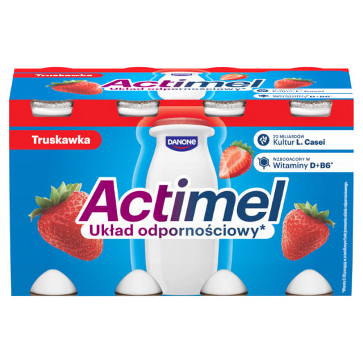 ACTIMEL Napój mleczny truskawka (8 szt.)