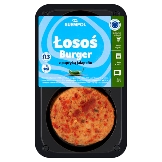 SUEMPOL Burger z Łososia z papryką jalapeno