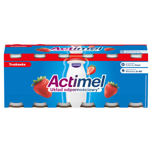 ACTIMEL Napój jogurtowy o smaku truskawkowym (12szt.)