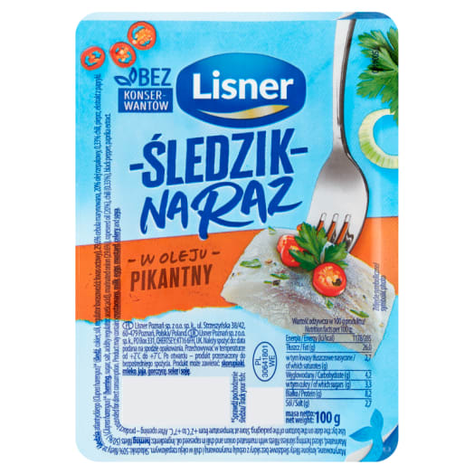 LISNER Śledzik na raz pikantny z chilli