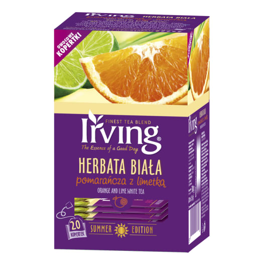 IRVING Herbata biała pomarańcza z limetką 20 torebek (saszetki)