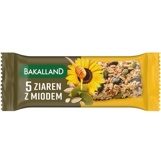 BAKALLAND Baton zbożowy 5 ziaren z miodem