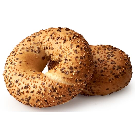 GRZYBKI Bajgiel z sezamem i siemieniem lnianym